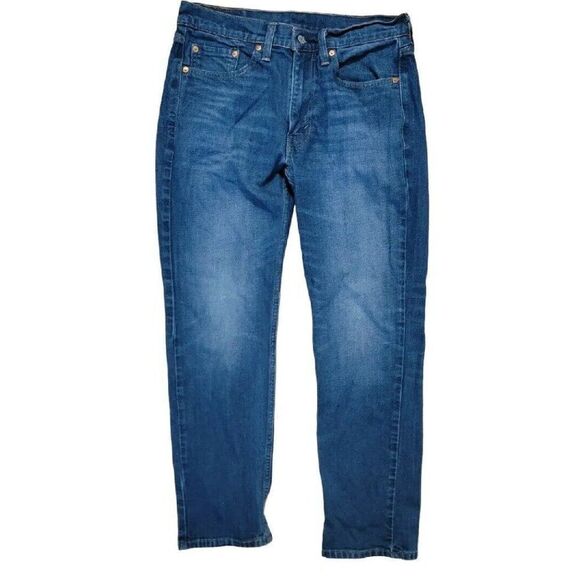 Levis Mens Jeans Size 32x32 514 Straight Blue - Picture 1 of 3